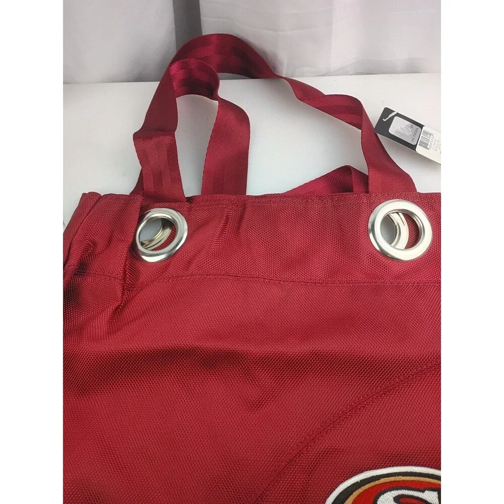 New San Francisco 49ers Hot Red Tote Bag Purse NFL Grommet Nylon Tote Bag Purse